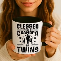 Blessed To Be A Grandpa Of Twins Gift Mug