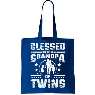 Blessed To Be A Grandpa Of Twins Gift Tote Bag