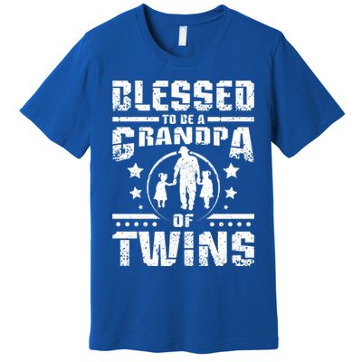 Blessed To Be A Grandpa Of Twins Gift Premium T-Shirt