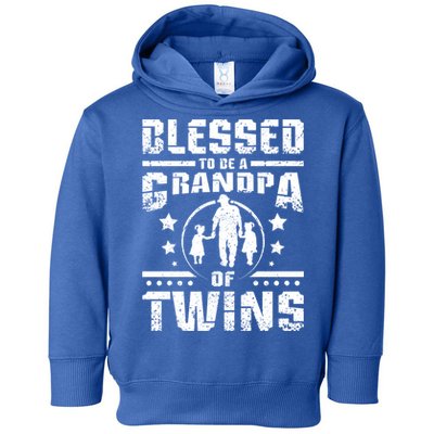 Blessed To Be A Grandpa Of Twins Gift Toddler Hoodie