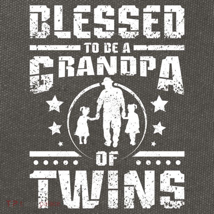 Blessed To Be A Grandpa Of Twins Gift Cotton Canvas Backpack