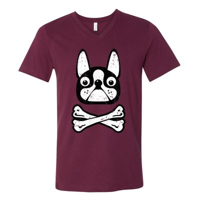 Boston Terrier V-Neck T-Shirt