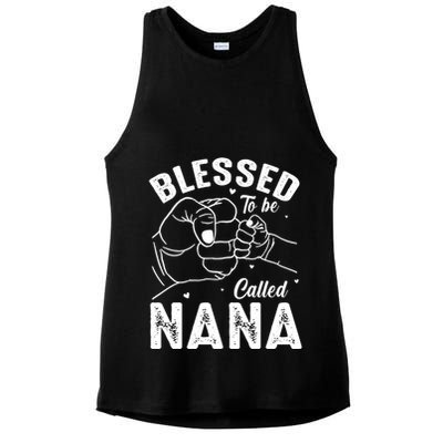 Blessed To Be Called Nana FatherS Day MotherS Day Ladies PosiCharge Tri-Blend Wicking Tank