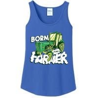 Born To Be A Farmer Tractor Farmer Meaningful Gift Ladies Essential Tank