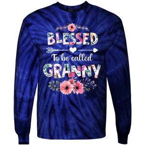 Blessed To Be Called Granny Funny Granny Mother's Day Tie-Dye Long Sleeve Shirt