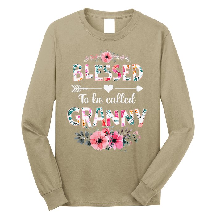 Blessed To Be Called Granny Funny Granny Mother's Day Long Sleeve Shirt