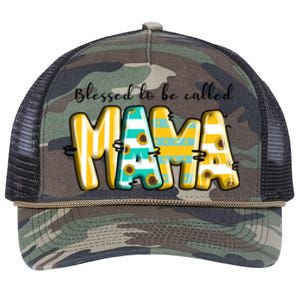 Blessed To Be Called Mama Mother's Day Gift Retro Rope Trucker Hat Cap