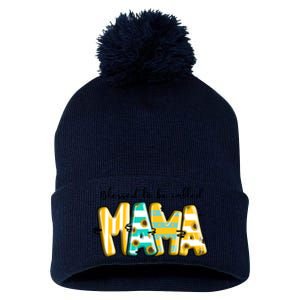 Blessed To Be Called Mama Mother's Day Gift Pom Pom 12in Knit Beanie