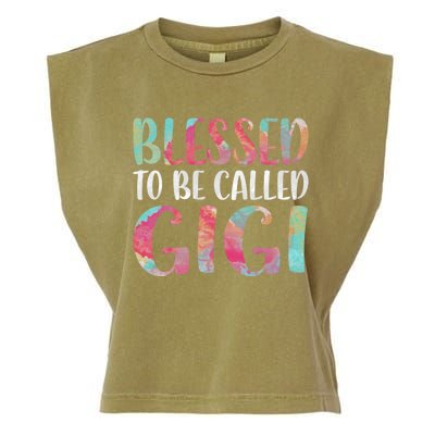 Blessed To Be Called Gigi Funny Gift Mother's Day Funny Gift Meaningful Gift Garment-Dyed Women's Muscle Tee