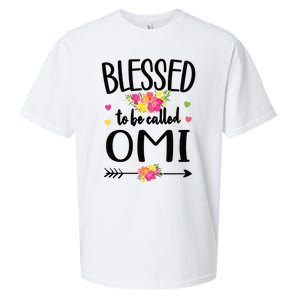 Blessed To Be Called Omi Grandma Omi Grandmother Gift Sueded Cloud Jersey T-Shirt