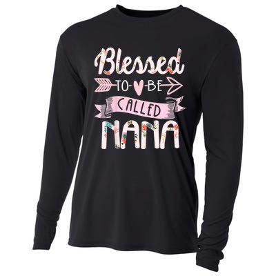 Blessed To Be Called Nana MotherS Day Grandma Women Gift Cooling Performance Long Sleeve Crew