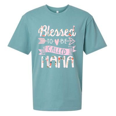 Blessed To Be Called Nana MotherS Day Grandma Women Gift Sueded Cloud Jersey T-Shirt