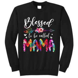 Blessed To Be Called Mom & Mama Floral Tie Dye Mother's Day Sweatshirt