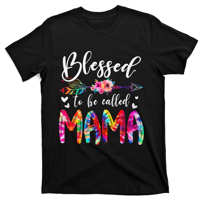 Blessed To Be Called Mom & Mama Floral Tie Dye Mother's Day T-Shirt