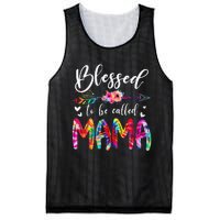 Blessed To Be Called Mom & Mama Floral Tie Dye Mother's Day Mesh Reversible Basketball Jersey Tank