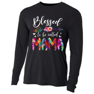 Blessed To Be Called Mom & Mama Floral Tie Dye Mother's Day Cooling Performance Long Sleeve Crew