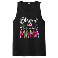 Blessed To Be Called Mom & Mama Floral Tie Dye Mother's Day PosiCharge Competitor Tank