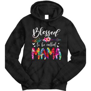 Blessed To Be Called Mom & Mama Floral Tie Dye Mother's Day Tie Dye Hoodie