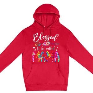 Blessed To Be Called Mom & Mama Floral Tie Dye Mother's Day Premium Pullover Hoodie