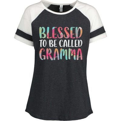 Blessed To Be Called Gramma Funny Gift Mother's Day Gift Enza Ladies Jersey Colorblock Tee