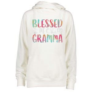 Blessed To Be Called Gramma Funny Gift Mother's Day Gift Womens Funnel Neck Pullover Hood