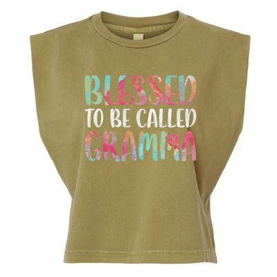 Blessed To Be Called Gramma Funny Gift Mother's Day Gift Garment-Dyed Women's Muscle Tee