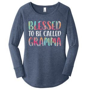 Blessed To Be Called Gramma Funny Gift Mother's Day Gift Women's Perfect Tri Tunic Long Sleeve Shirt