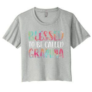 Blessed To Be Called Gramma Funny Gift Mother's Day Gift Women's Crop Top Tee