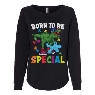 Born To Be Special Trex Puzzle Dinosaur Autism Awareness Gift Womens California Wash Sweatshirt