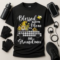 Blessed To Be Called Mom And Grandma Sunflower Gnome Cooling Performance Crew T-Shirt