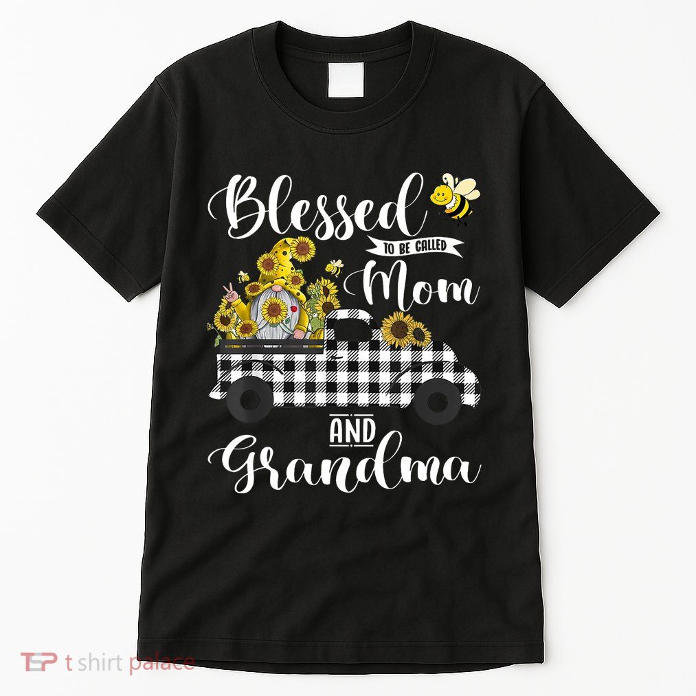 Blessed To Be Called Mom And Grandma Sunflower Gnome Tall T-Shirt