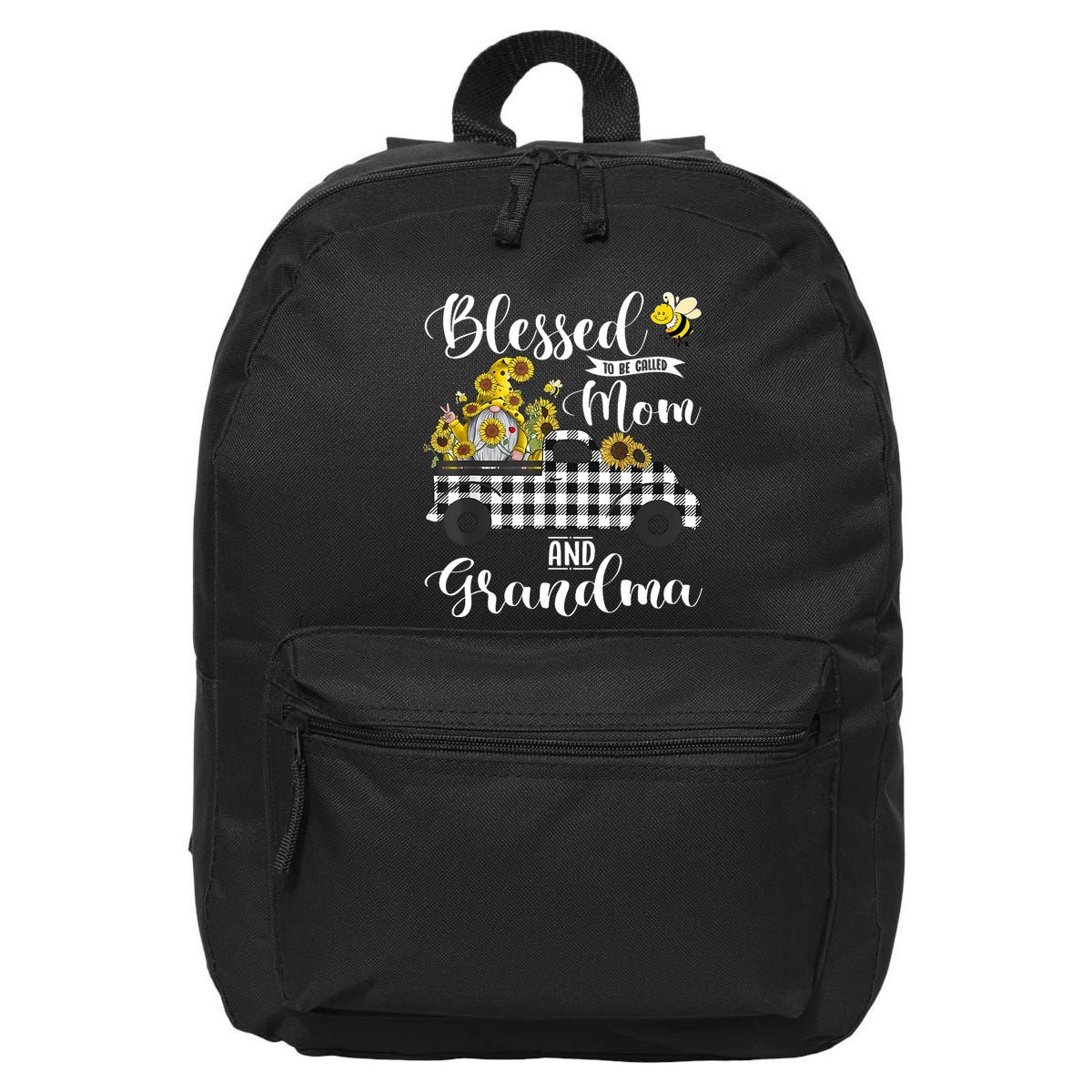Blessed To Be Called Mom And Grandma Sunflower Gnome 16 in Basic Backpack