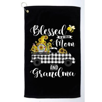 Blessed To Be Called Mom And Grandma Sunflower Gnome Platinum Collection Golf Towel