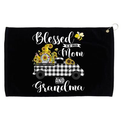 Blessed To Be Called Mom And Grandma Sunflower Gnome Grommeted Golf Towel