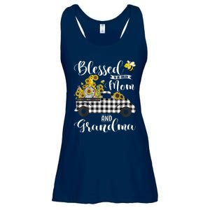 Blessed To Be Called Mom And Grandma Sunflower Gnome Ladies Essential Flowy Tank