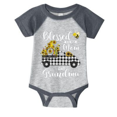 Blessed To Be Called Mom And Grandma Sunflower Gnome Infant Baby Jersey Bodysuit