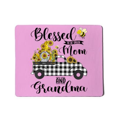 Blessed To Be Called Mom And Grandma Sunflower Gnome Mousepad