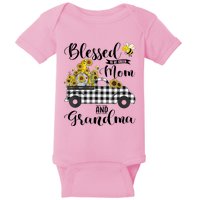 Blessed To Be Called Mom And Grandma Sunflower Gnome Baby Bodysuit