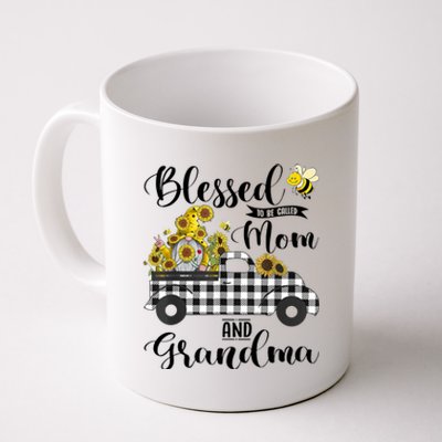 Blessed To Be Called Mom And Grandma Sunflower Gnome Coffee Mug