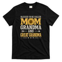 Blessed to Be Called Mom, Grandma, and Great Grandma T-Shirt