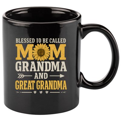 Blessed to Be Called Mom, Grandma, and Great Grandma 11oz C Handle Ceramic Mug