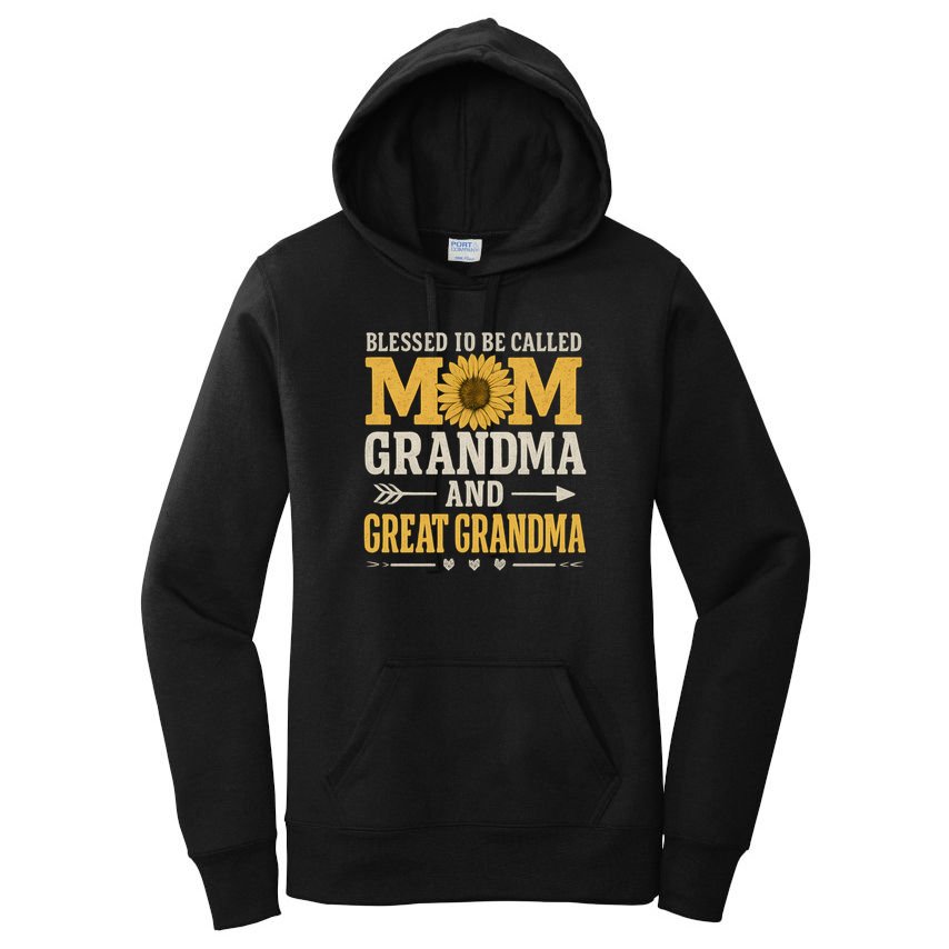 Blessed to Be Called Mom, Grandma, and Great Grandma Women's Pullover Hoodie