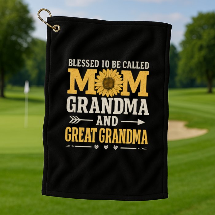 Blessed to Be Called Mom, Grandma, and Great Grandma Golf Towel