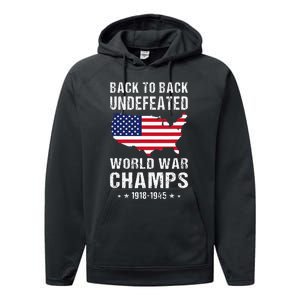 Back To Back Undefeated World War Champs American Performance Fleece Hoodie