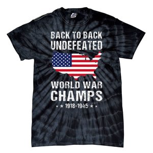 Back To Back Undefeated World War Champs American Tie-Dye T-Shirt