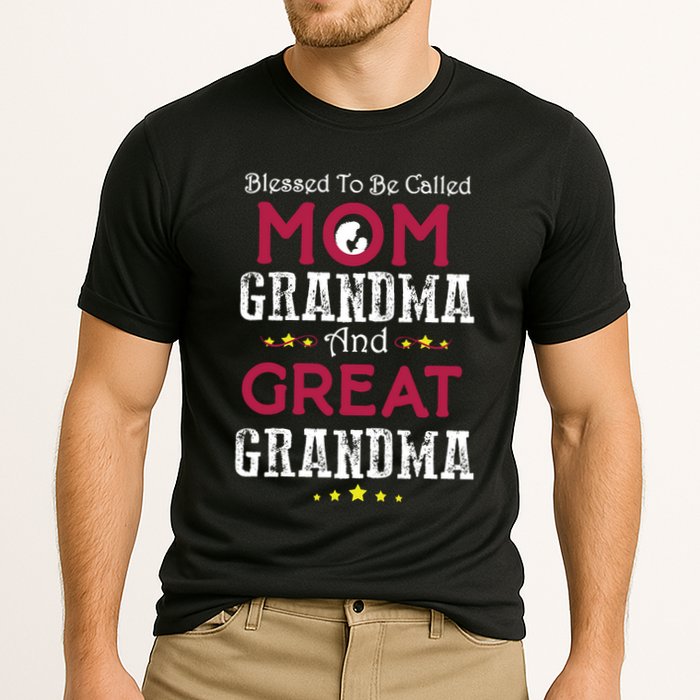 Blessed To Be Called Mom Grandma And Great Grandma Cooling Performance Crew T-Shirt