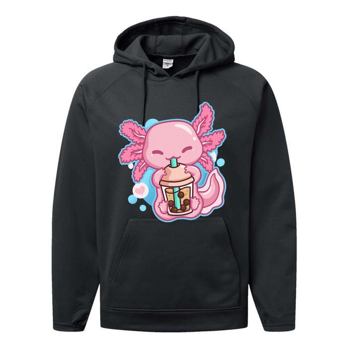 Boba Tea Bubble Tea Milk Tea Anime Axolotl Performance Fleece Hoodie