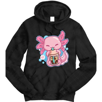 Boba Tea Bubble Tea Milk Tea Anime Axolotl Tie Dye Hoodie