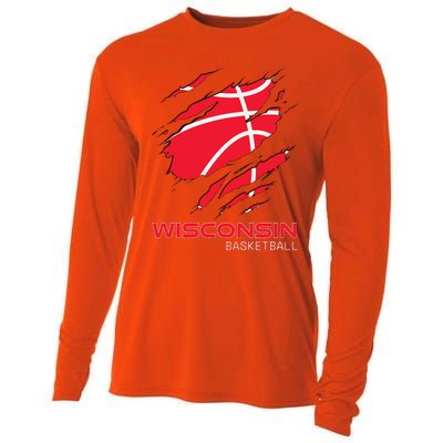 Basketball The Badger State Home Wisconsin Hoops Cooling Performance Long Sleeve Crew