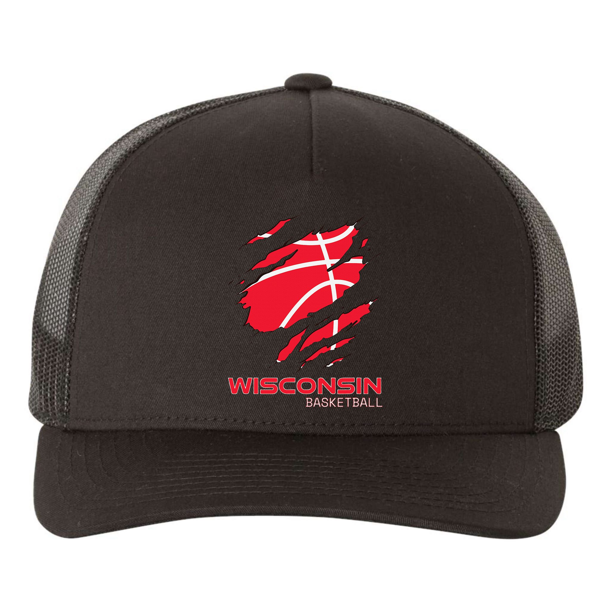 Basketball The Badger State Home Wisconsin Hoops Yupoong Adult 5-Panel Trucker Hat